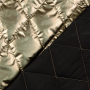 Doorgestikte stof metallic, goudkleurig