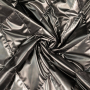 Doorgestikte stof metallic, grijs