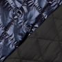Tissu matelassé molletonné losanges effet métallique, bleu marine