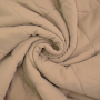 Tissu matelassé envers fausse fourrure, beige