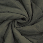 Tissu matelassé envers fausse fourrure, vert olive