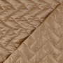 Tissu matelassé molletonné Rectangles, marron clair