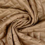 Tissu matelassé molletonné Rectangles, marron clair