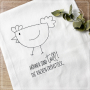 Fichier modèle broderie Poule et messages Beemybear