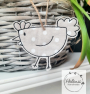 Fichier modèle broderie Poule et messages Beemybear