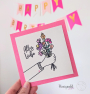 Fichier modèle broderie Main avec bouquet de fleurs Beemybear