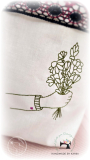 Fichier modèle broderie Main avec bouquet de fleurs Beemybear