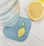Fichier modèle broderie Sous-verre citron Beemybear
