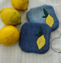 Fichier modèle broderie Sous-verre citron Beemybear