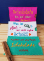 Borduurbestand Fadenstark Schokoladenhülle Sprüche, duits