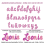 Stickdatei Rock Queen ABC Leonie Applikationsbuchstaben und Zahlen