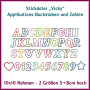 Fichier modèle broderie Lettres abécédaire Vicky Rock Queen
