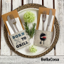 Stickdatei Rock Queen Griller Bestecktaschen ITH Griller