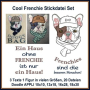 Stickdatei Rock Queen Cool Frenchie