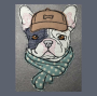 Stickdatei Rock Queen Cool Frenchie