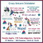 Stickdatei Rock Queen Crazy Unicorn