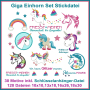 Stickdatei Rock Queen Giga-Einhorn-Set