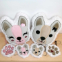 Stickdatei Rock Queen Giga Hunde Set, german