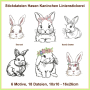 Borduurbestand Rock Queen Rabbits