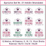Stickdatei Rock Queen Heldin Sprüche Set 31