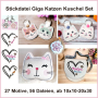 Stickdatei Rock Queen Katzen Kuschel Set