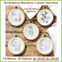 Stickdatei Rock Queen Monoline Faces Set big, german