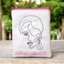 Stickdatei Rock Queen Monoline Faces Set small, german