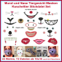 Fichier modèle broderie Bouche & nez Rock Queen