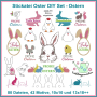 Stickdatei Rock Queen Oster-Set Frohe Ostern