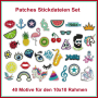Stickdatei Rock Queen Patches