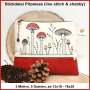 Fichier modèle broderie Champignons Rock Queen