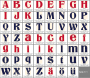 Fichier modèle broderie Lettres abécédaire Ludwig Rock Queen
