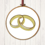 Stickdatei Rock Queen Ringe Hochzeit