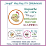 Stickdatei Rock Queen Vogel Mug Rug