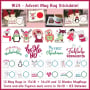 Borduurbestand Rock Queen W24 Advent Mug Rug, Duits