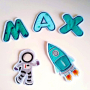 Fichier modèle broderie Astronautes espace Rock Queen