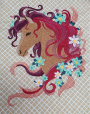 Borduurbestand Stickzebra Blumenpferd, Duits