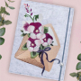 Borduurbestand Stickzebra brief met bloemen, Duits