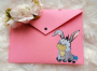 Stickdatei Stickzebra Esel mit Schleife, duits