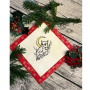 Borduurbestand Stickzebra Eule mit Mond im Doodle Stil, Duits