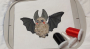 Stickdatei Stickzebra Fledermaus Halloween, german