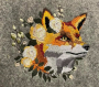 Stickdatei Stickzebra Fuchs mit Blumenkranz