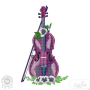 Borduurbestand Stickzebra viool, Duits