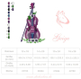 Borduurbestand Stickzebra viool, Duits
