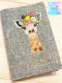 Stickdatei Stickzebra Giraffe Blumenzauber, duits