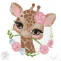 Borduurbestand  Stickzebra giraf 