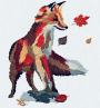 Stickdatei Stickzebra herbstlicher Fuchs