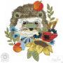 Borduurbestand Stickzebra herfst egel, Duits