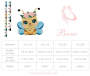Stickdatei Stickzebra Honigbiene, duits
