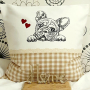 Borduurbestand Stickzebra hond Bulldog, Duits